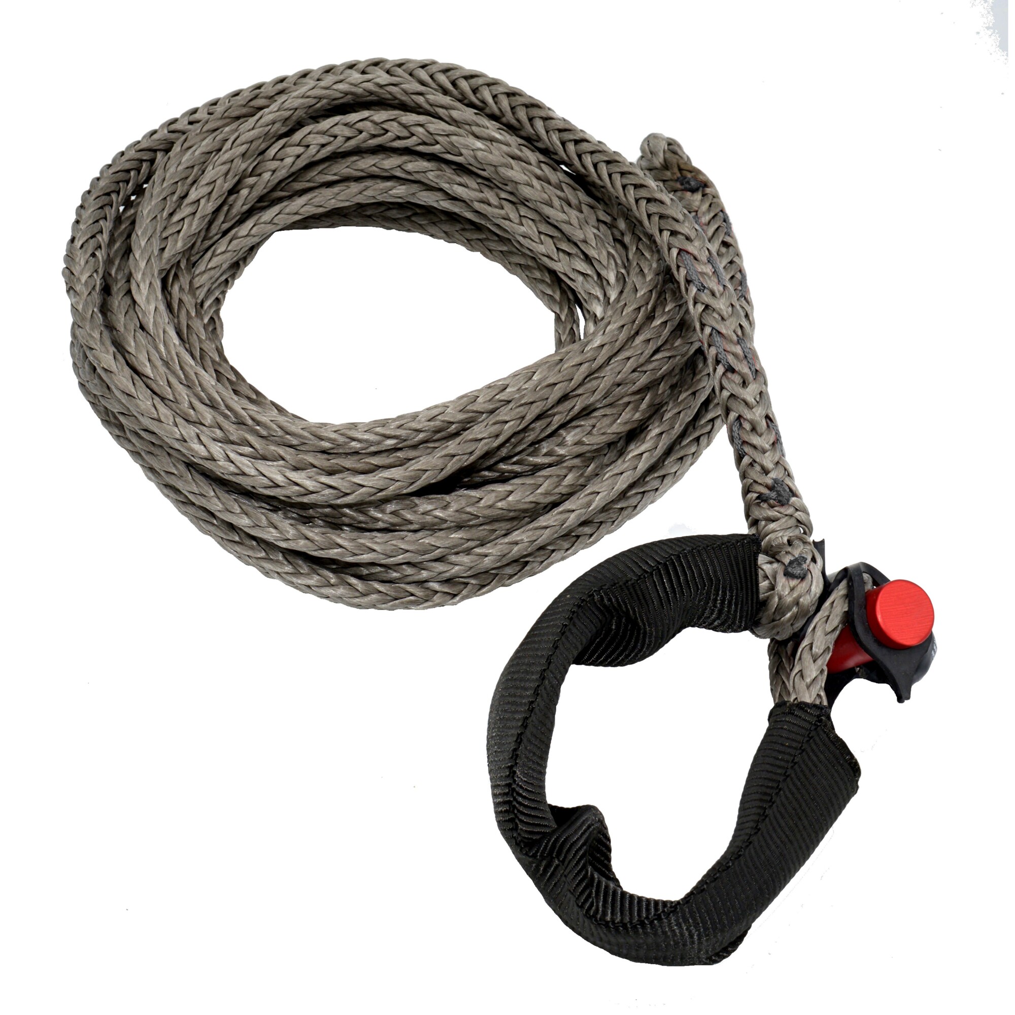 LockJaw, Synthetic Winch Rope Line w/Shackle, Max. Capacity 13200 lb, Length 25 ft, Diameter 5/16 in, Model# 20-0313025